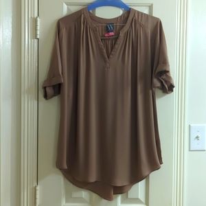Light brown V Neck Blouse